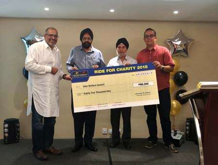 Ride For Charity 2018 Cheque Presentation